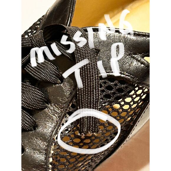 Cool Retro Alec Mesh Peep Toe Leather Heels Brazilian Size 9 FLAWS Plz Read. - Picture 7 of 10